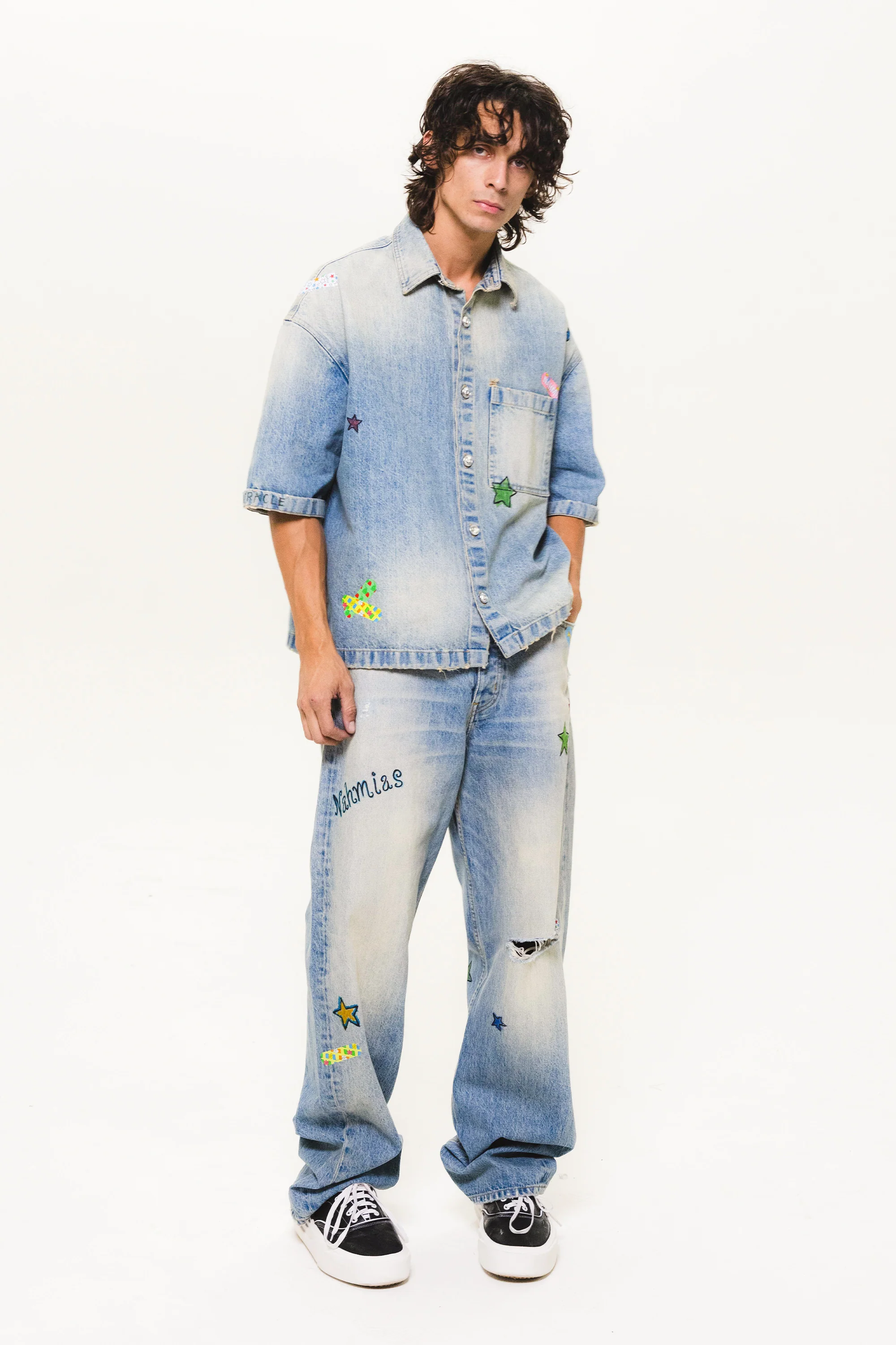 Bandaid Baggy Jeans - Image 6
