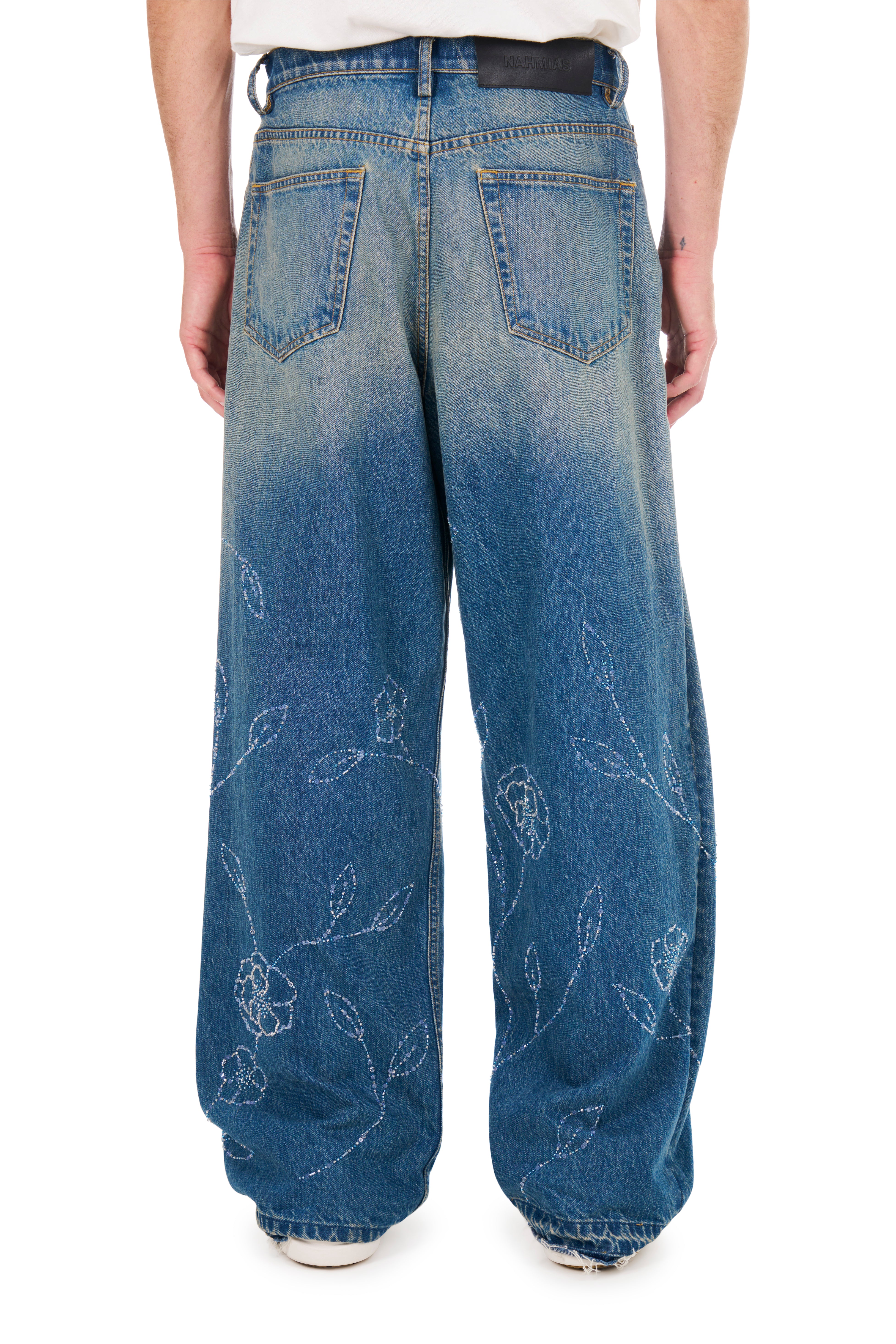 Beaded Wide Jeans - Image 3