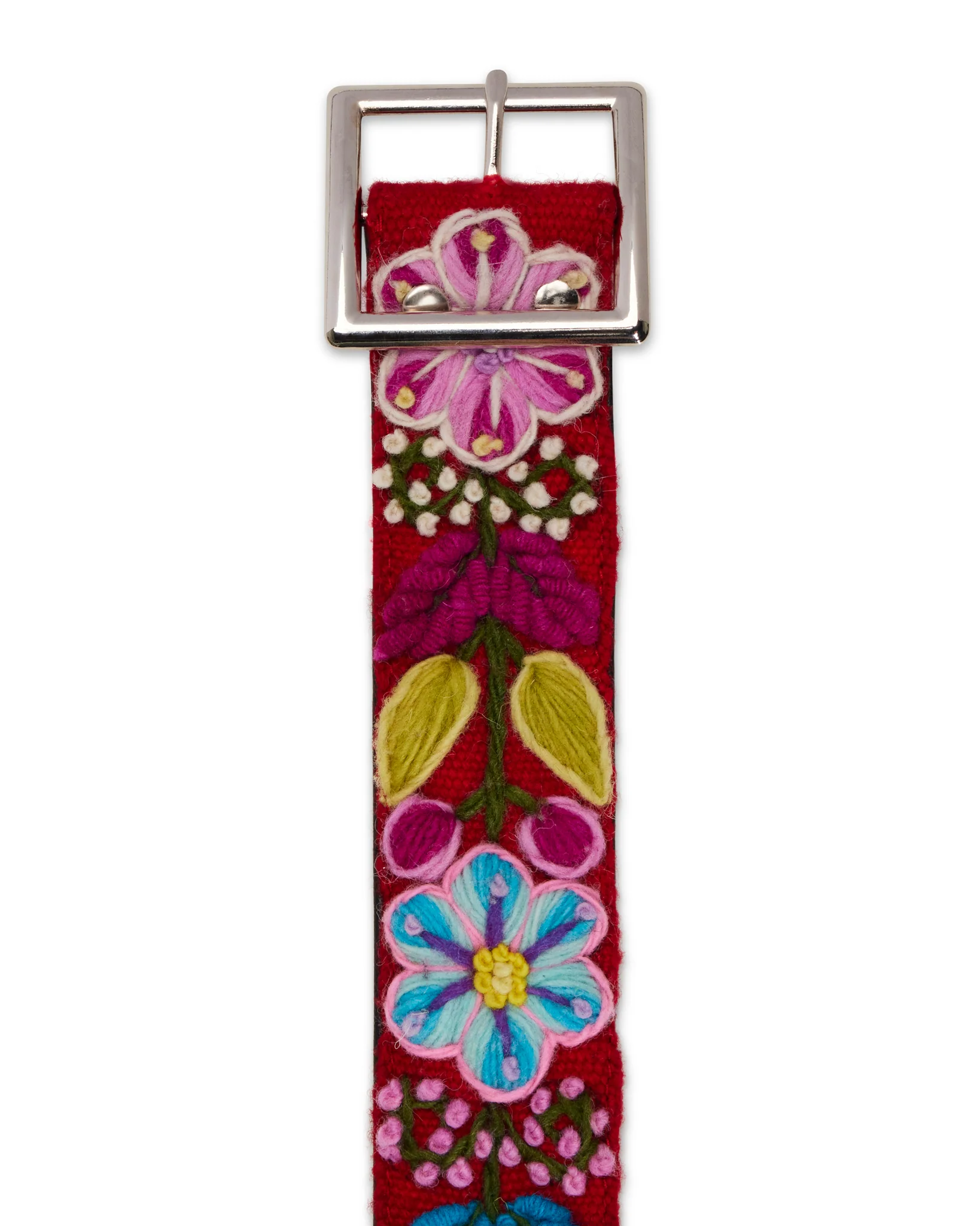 Crochet Floral Belt in Red - Image 3