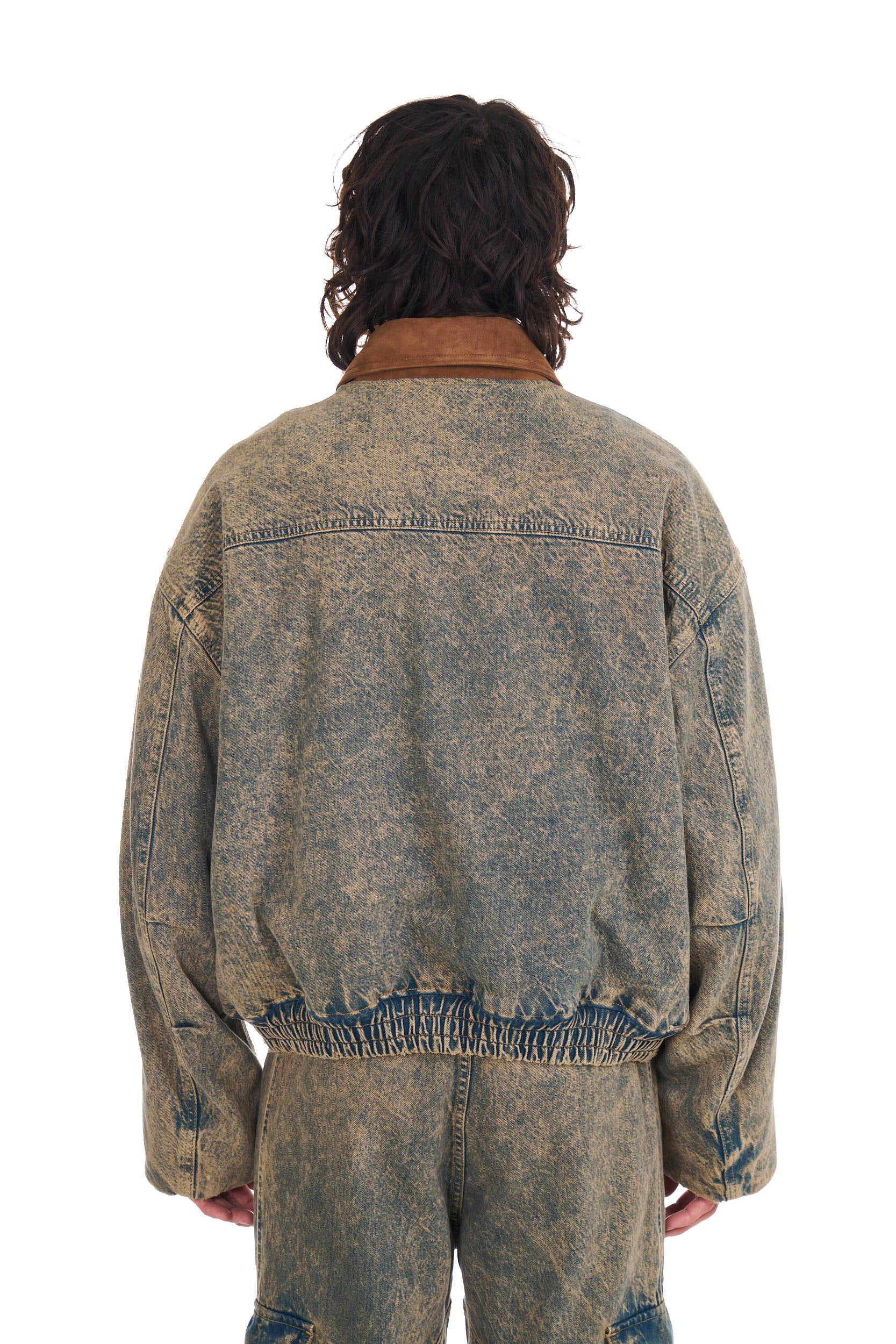 Denim Oversized Bomber - Image 3