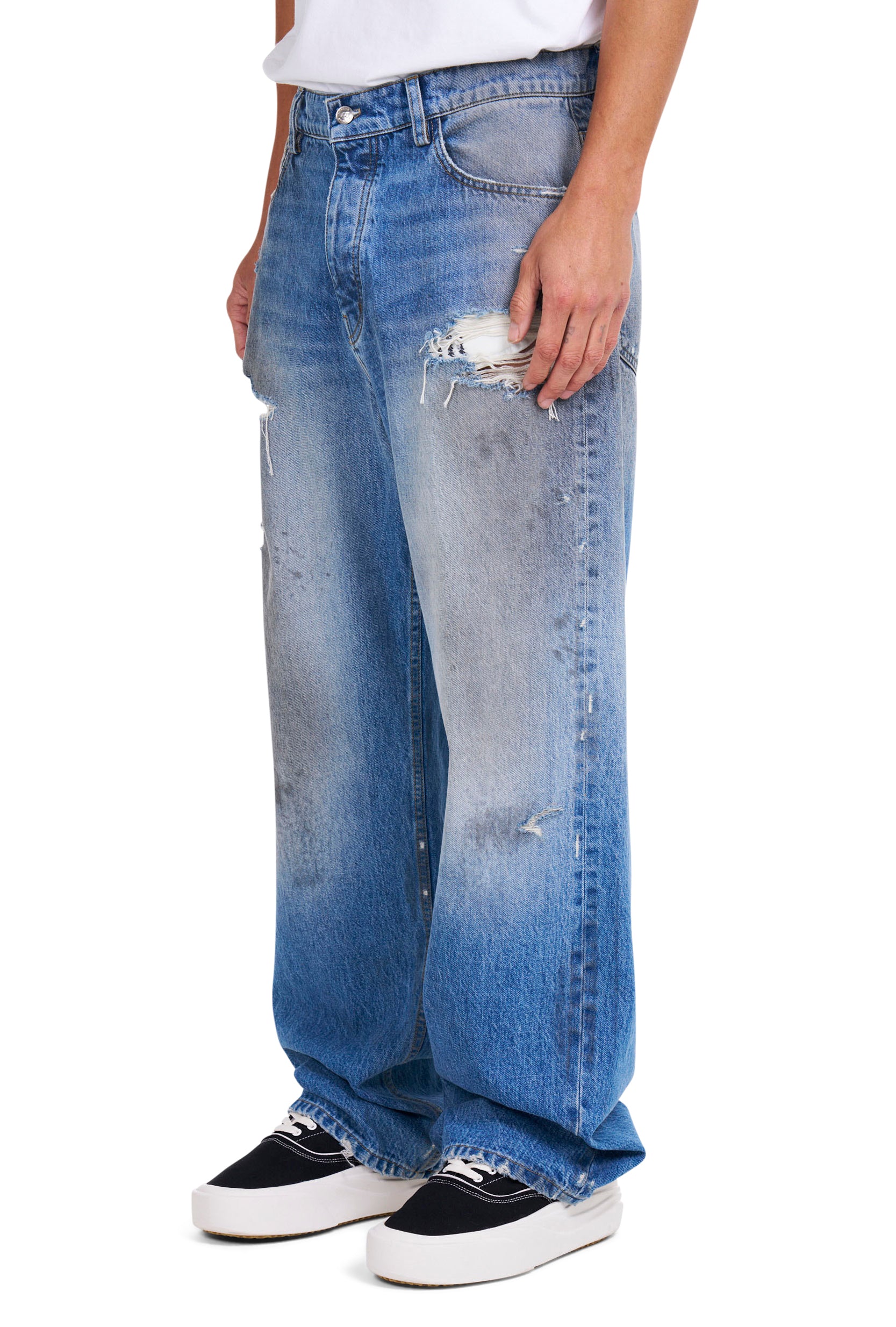 Dirty Wash Baggy Jeans - Image 2