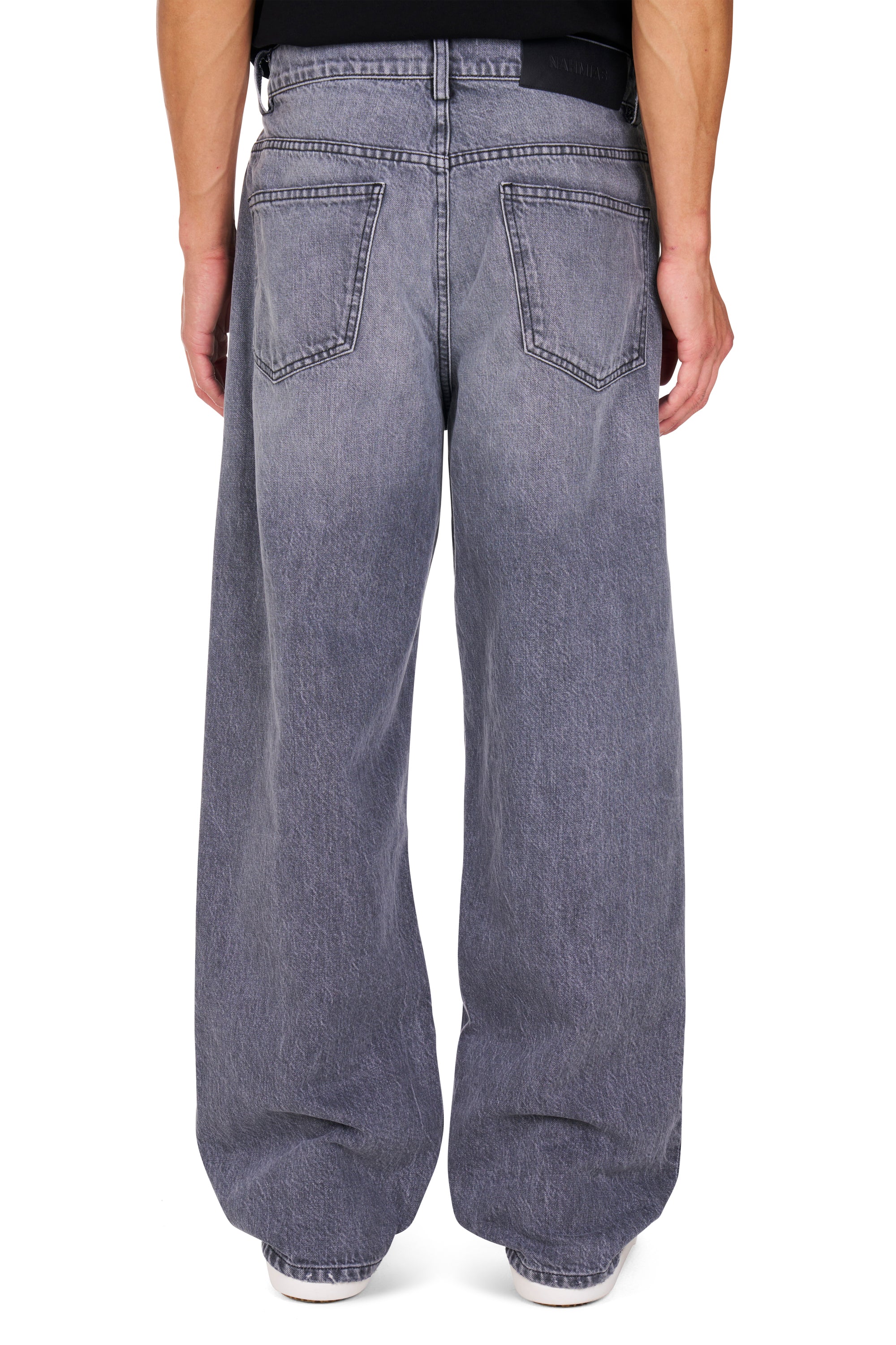 Grey Wash Baggy Jeans - Image 3