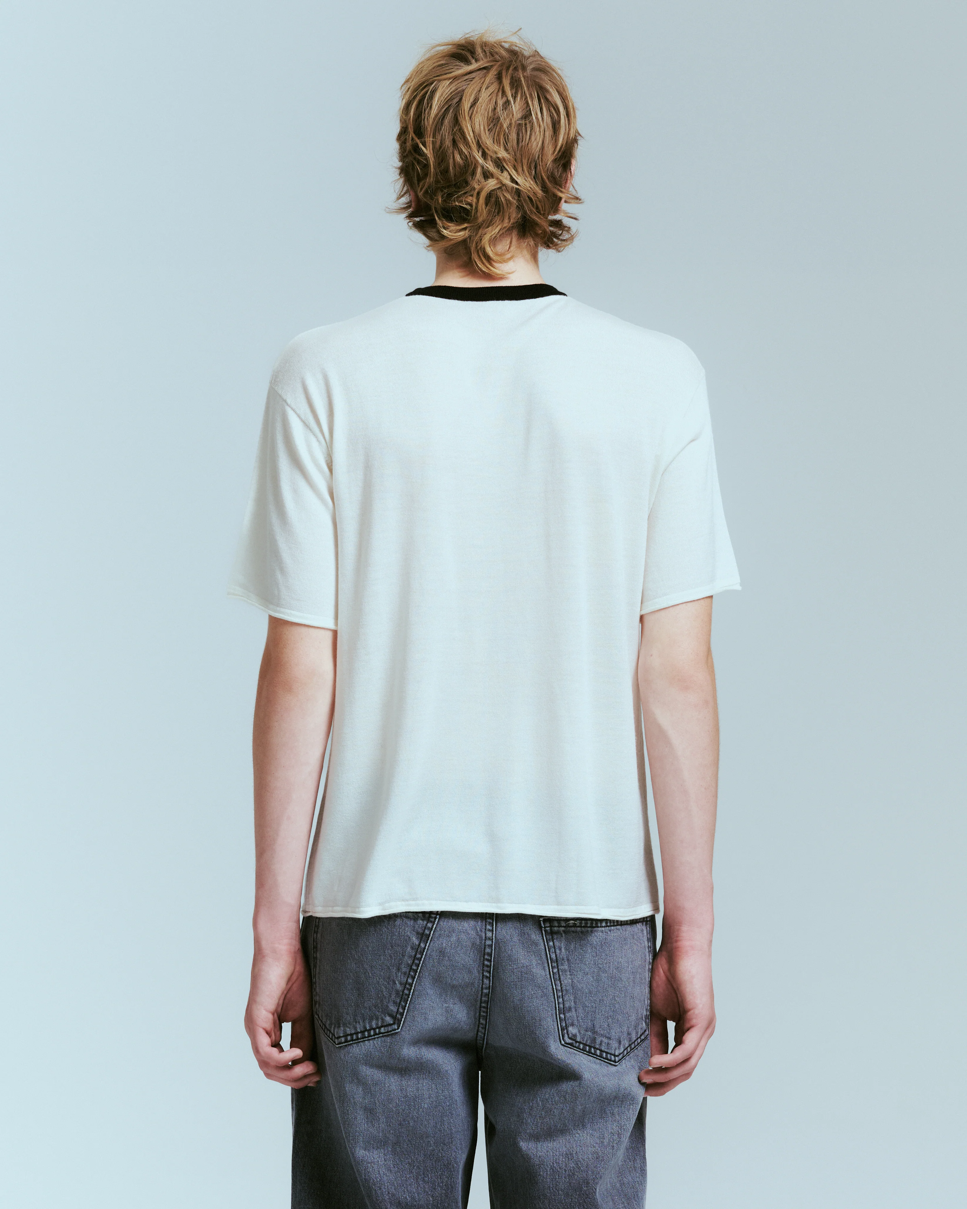 KNIT FLOWER BOXY T-SHIRT - Image 3