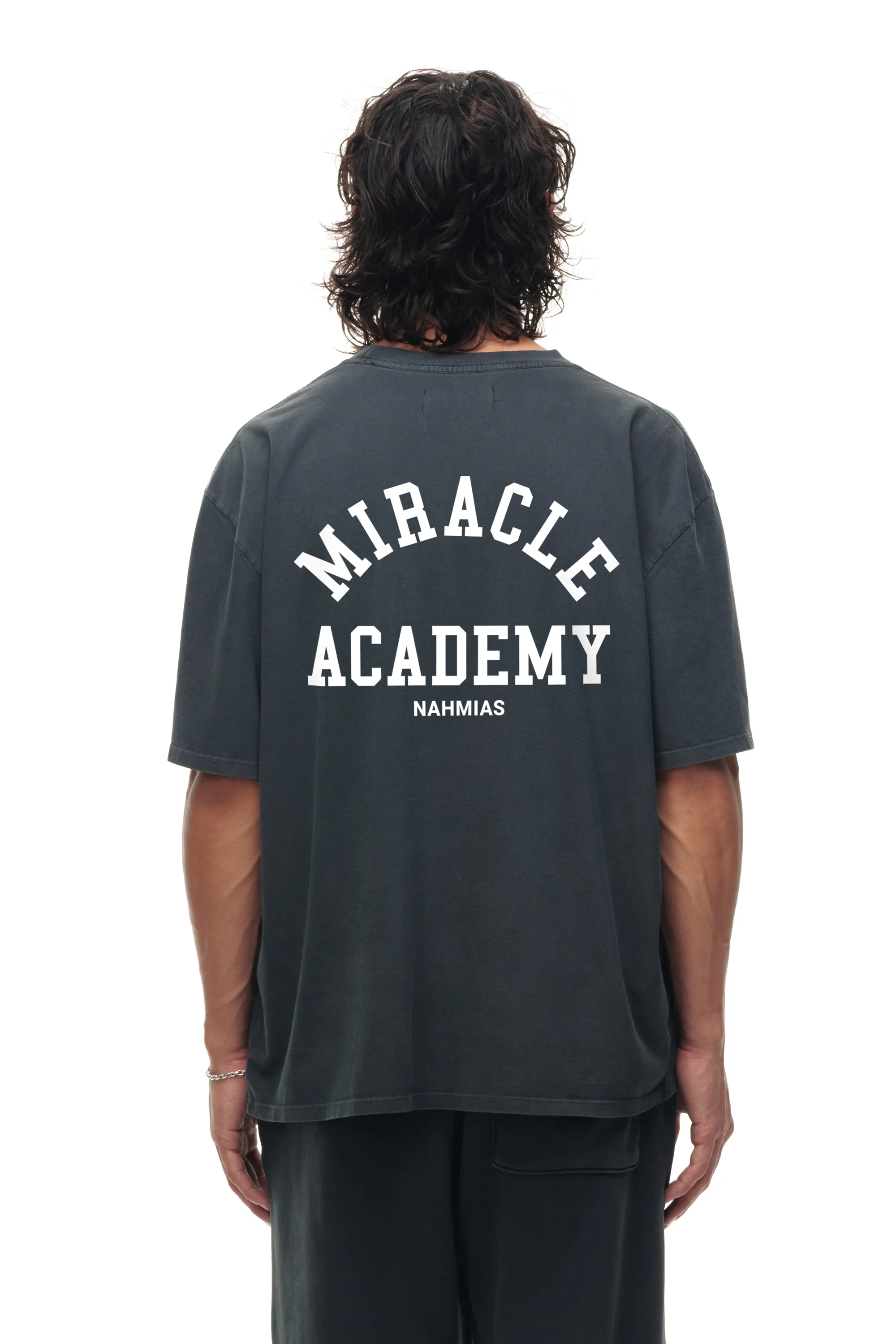 Miracle Academy Boxy T-shirt in Sunfade Black - Image 4