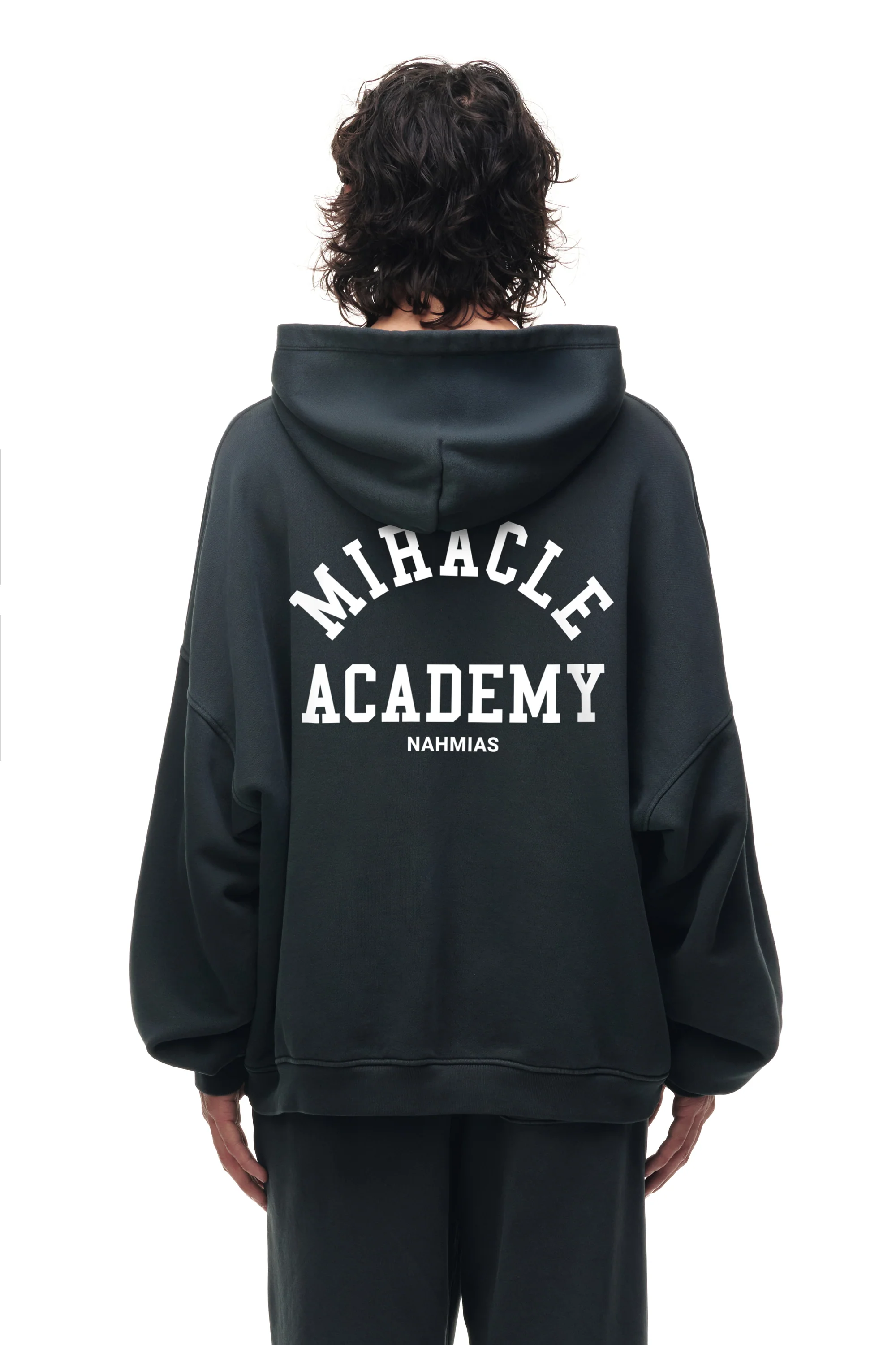 Miracle Academy Hoodie in Black Sunfade - Image 4