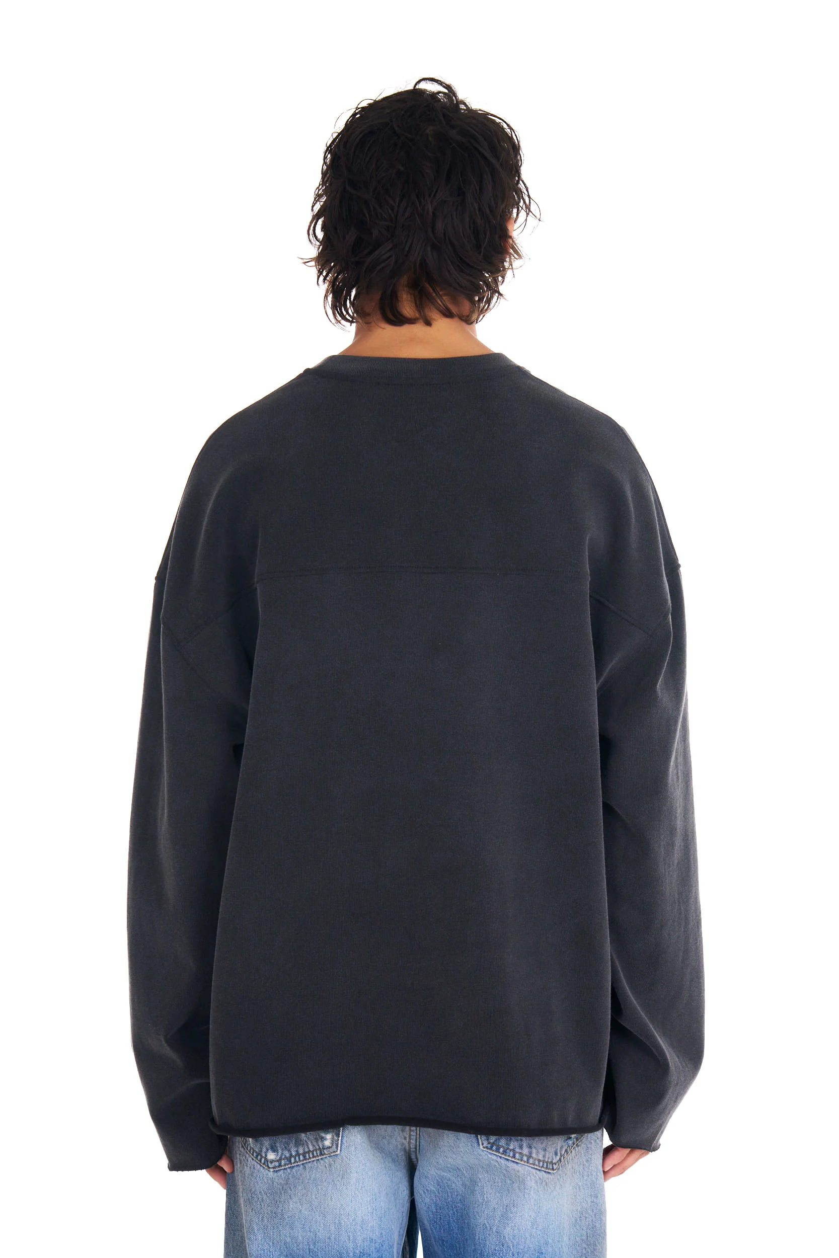 Miracle Academy Varsity L/S T-shirt in Black Sunfade - Image 4