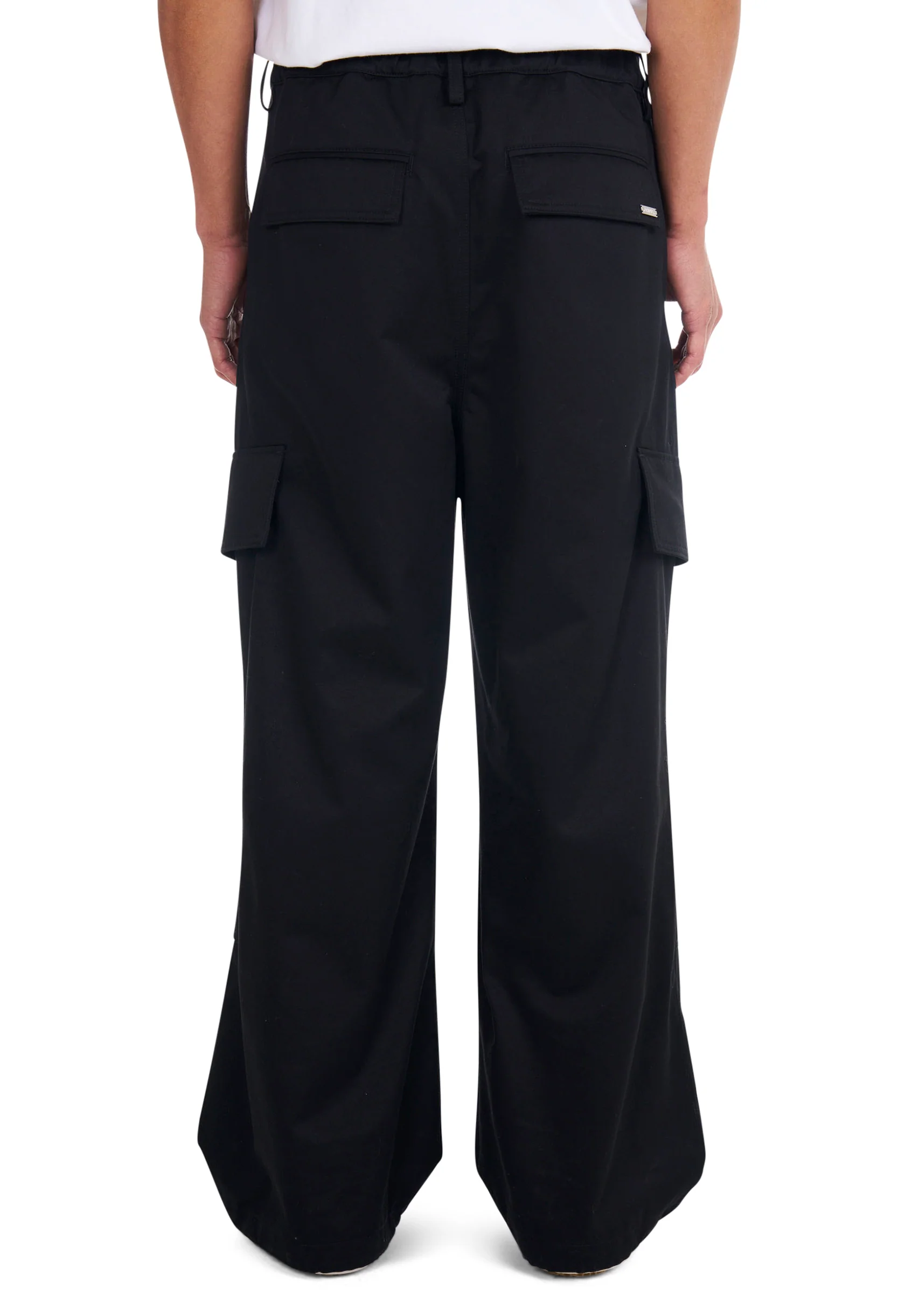 Oversized Cotton Cargos in Black - Image 3