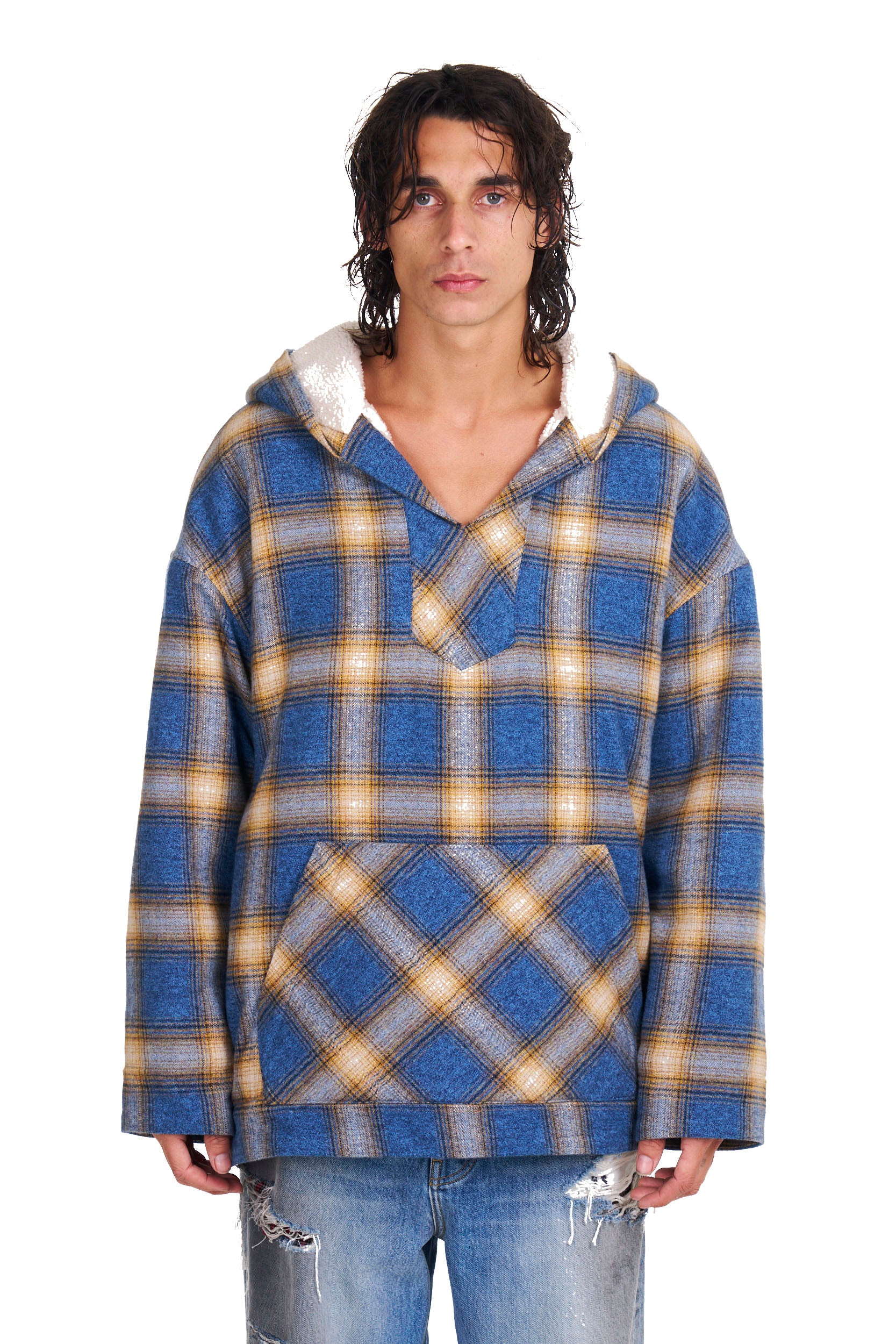 Plaid Relaxed Surf Hoodie