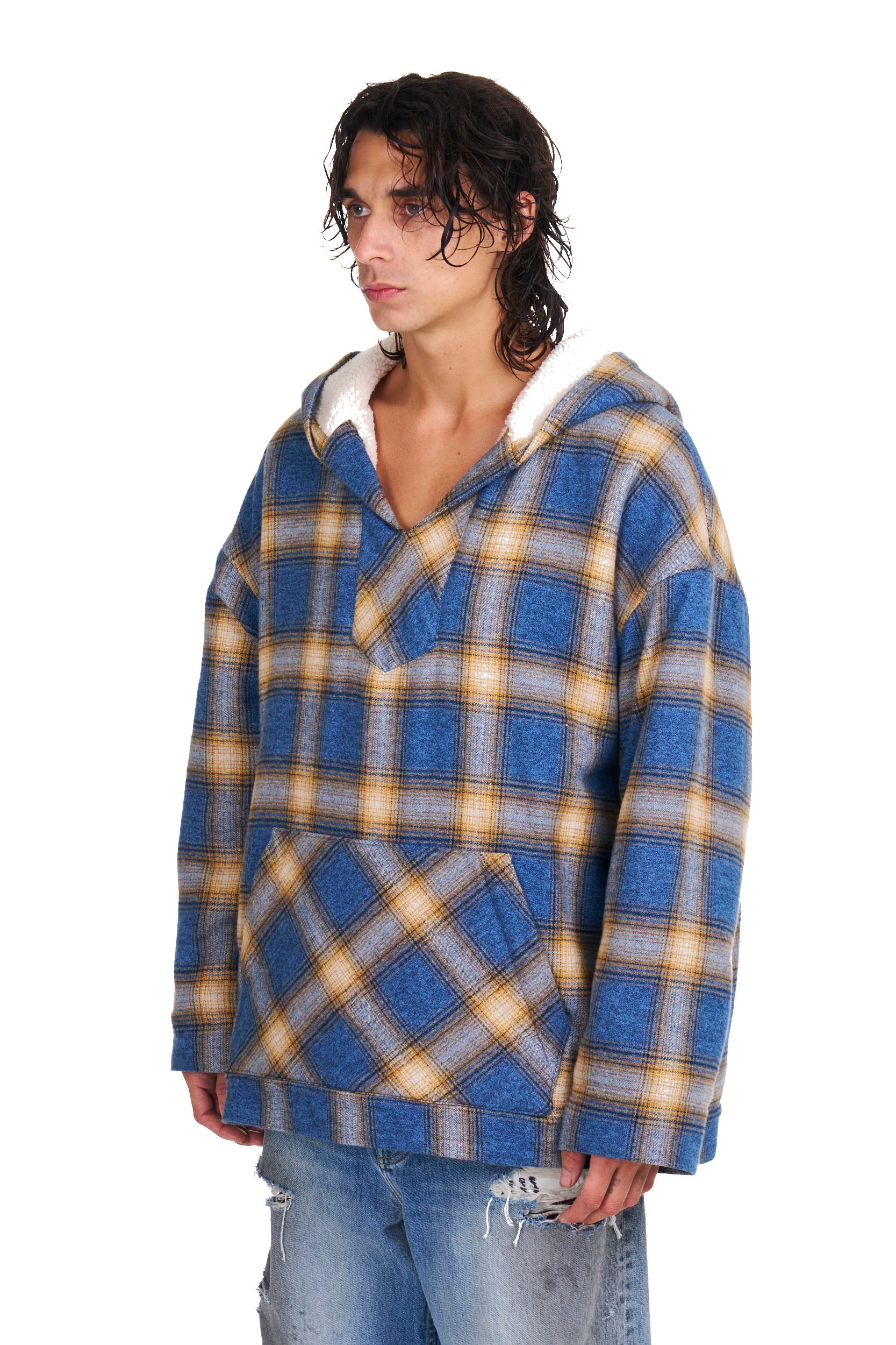 Plaid Relaxed Surf Hoodie - Image 2