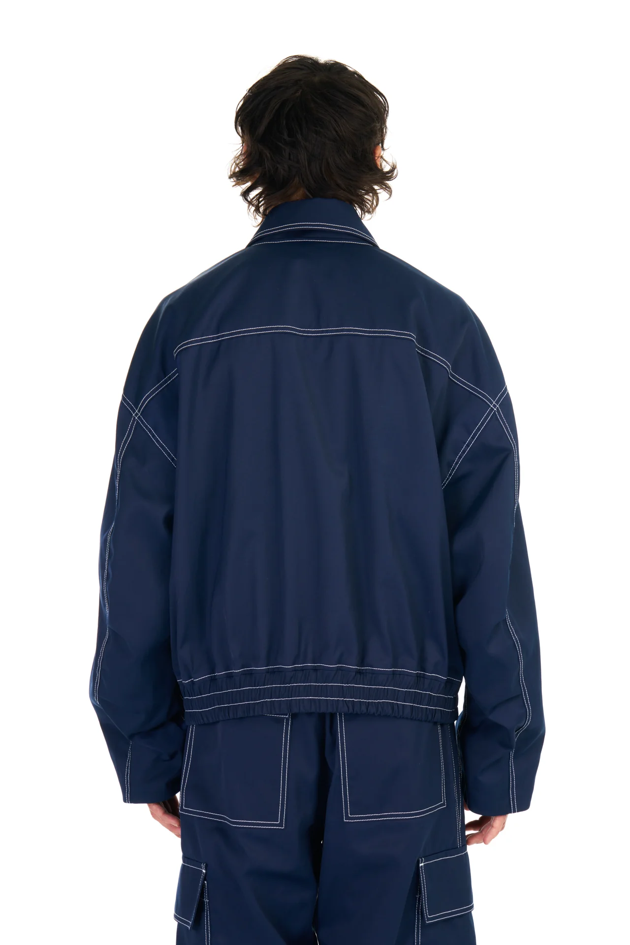 Tech Twill Coach Jacket in Navy - Image 3