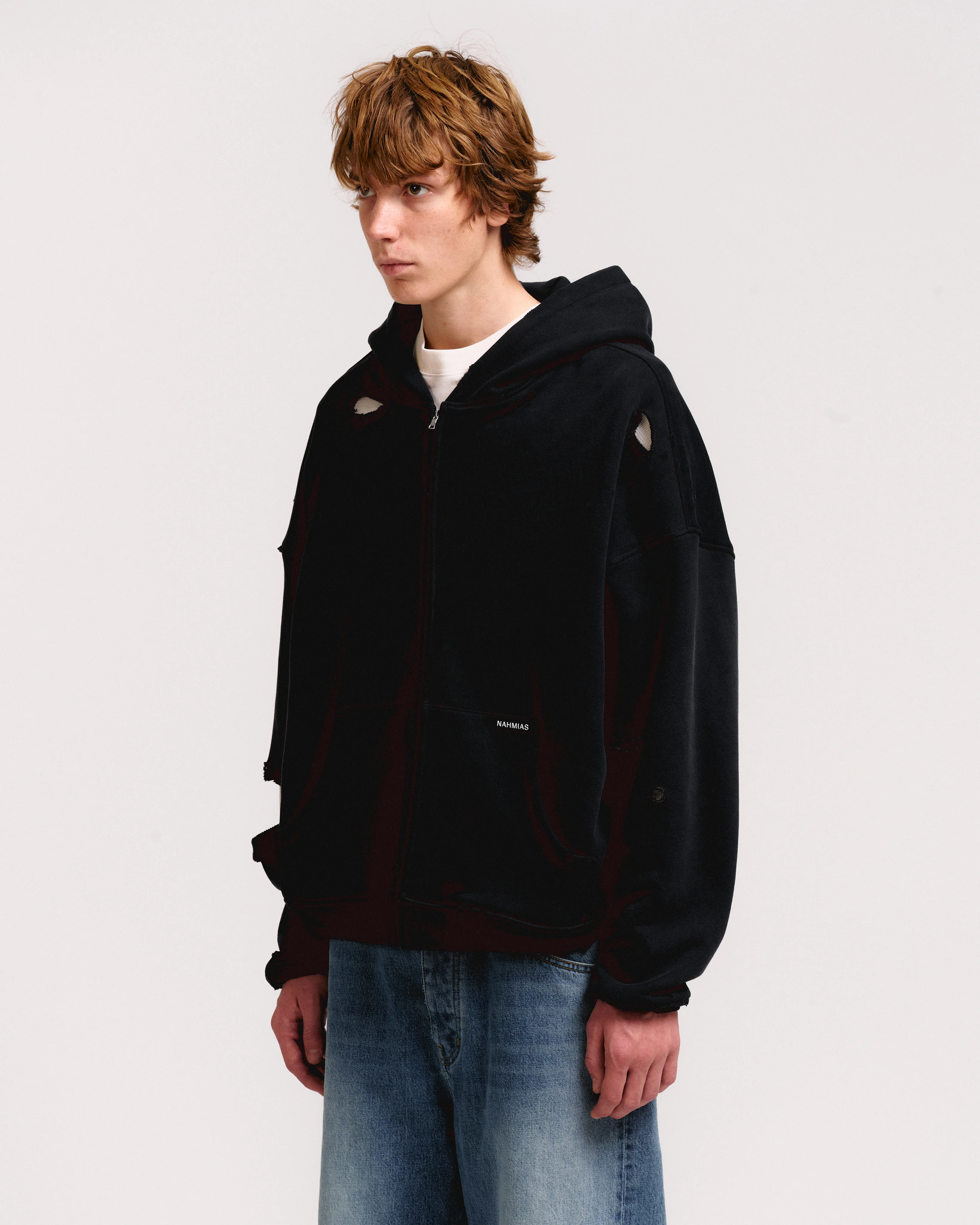 THERMAL LINED REPAIRED ZIP HOODIE - Image 2