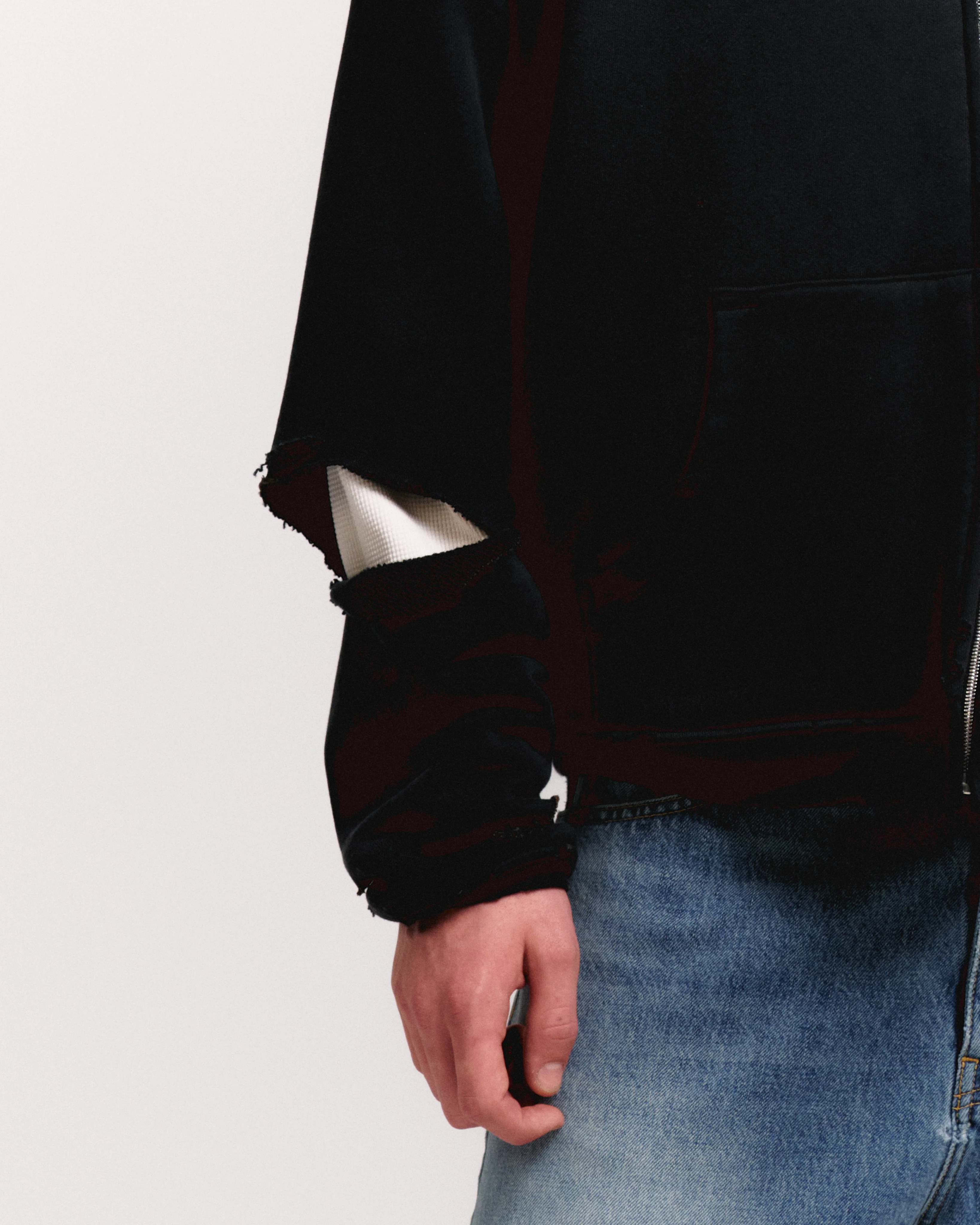 THERMAL LINED REPAIRED ZIP HOODIE - Image 5