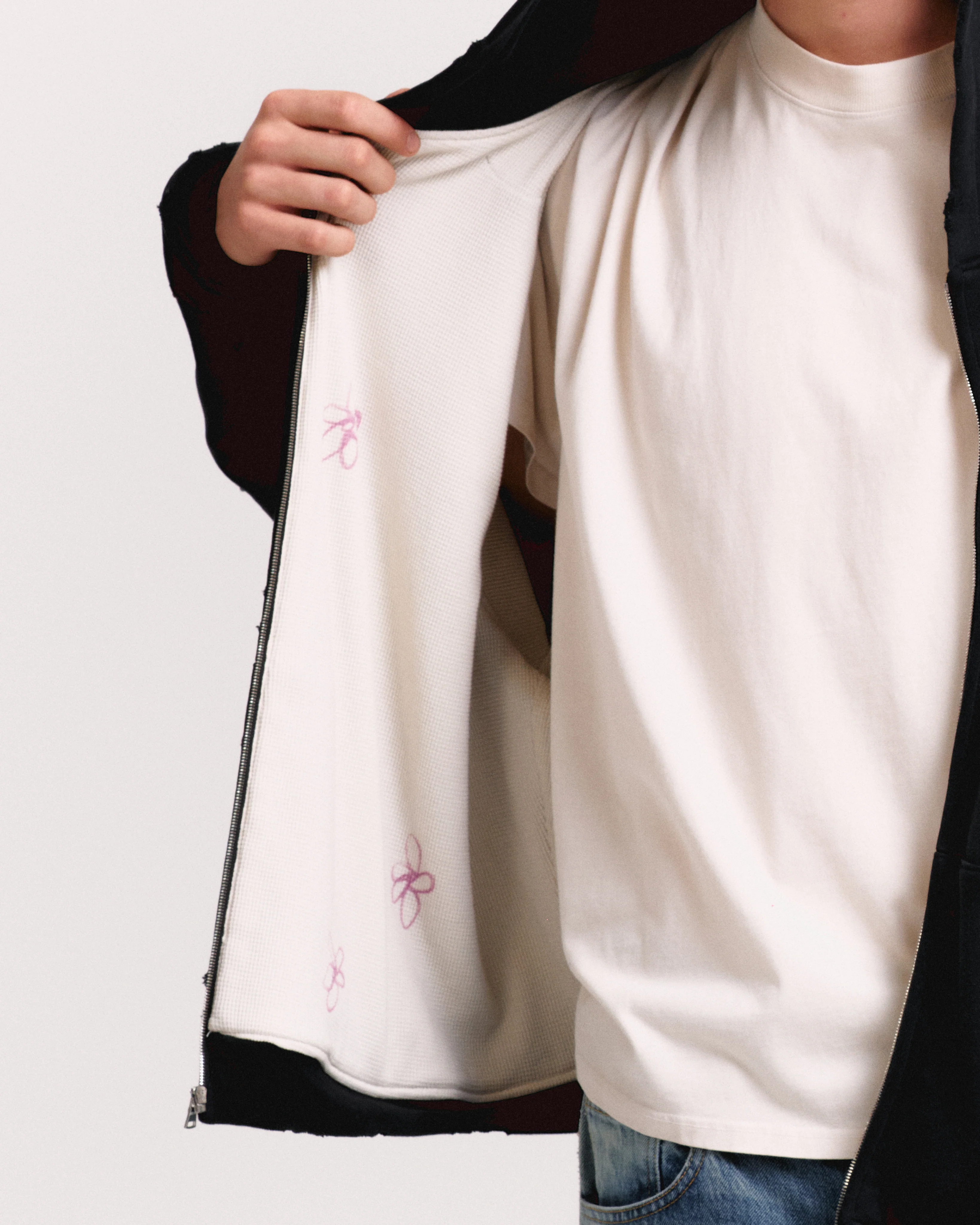 THERMAL LINED REPAIRED ZIP HOODIE - Image 7