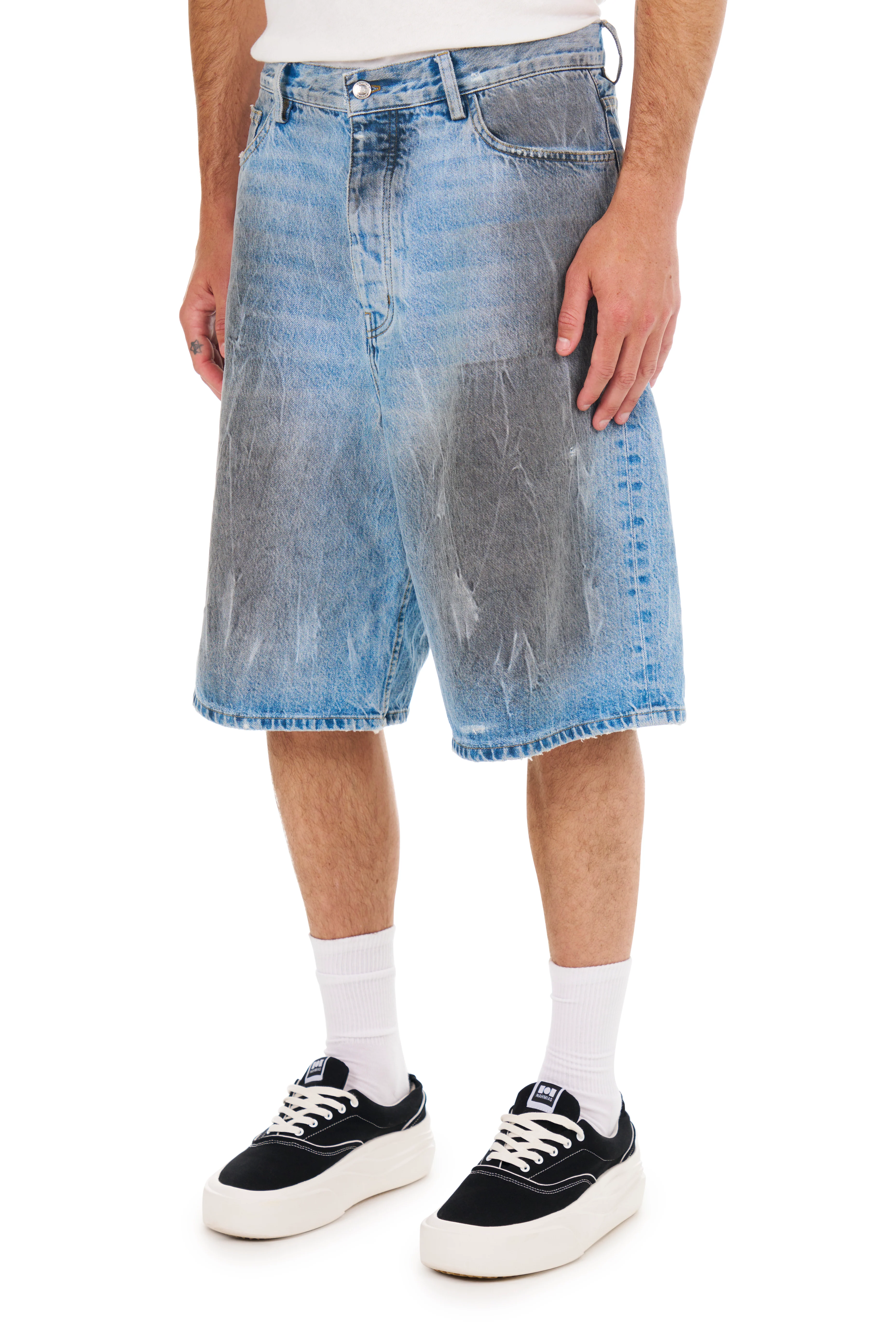 Thrashed Baggy 5 Pocket Shorts - Image 2