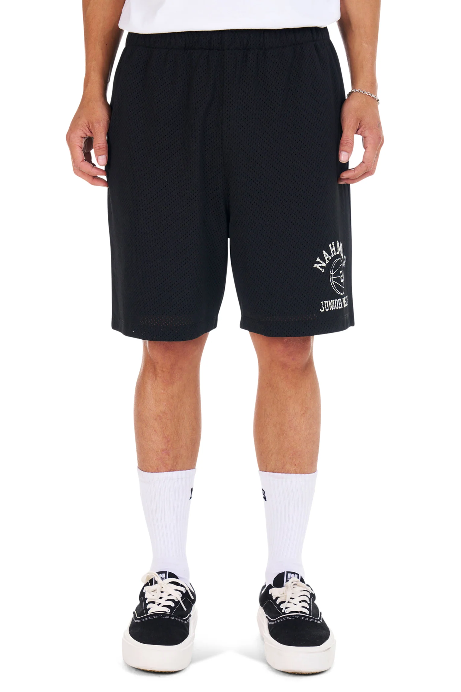 Varsity Baggy PE Short in Black