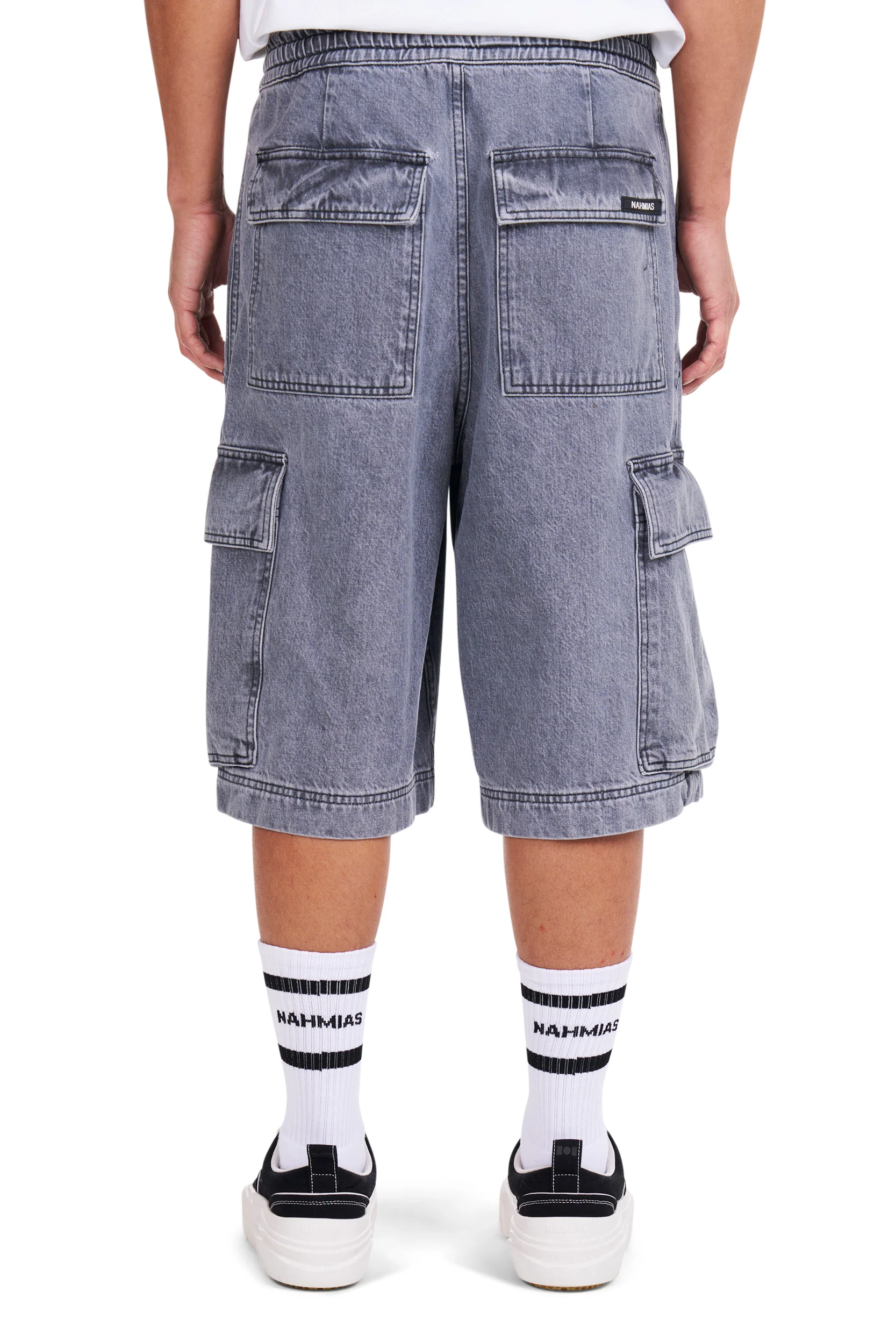 Washed Pleated Cargo Shorts - Image 3