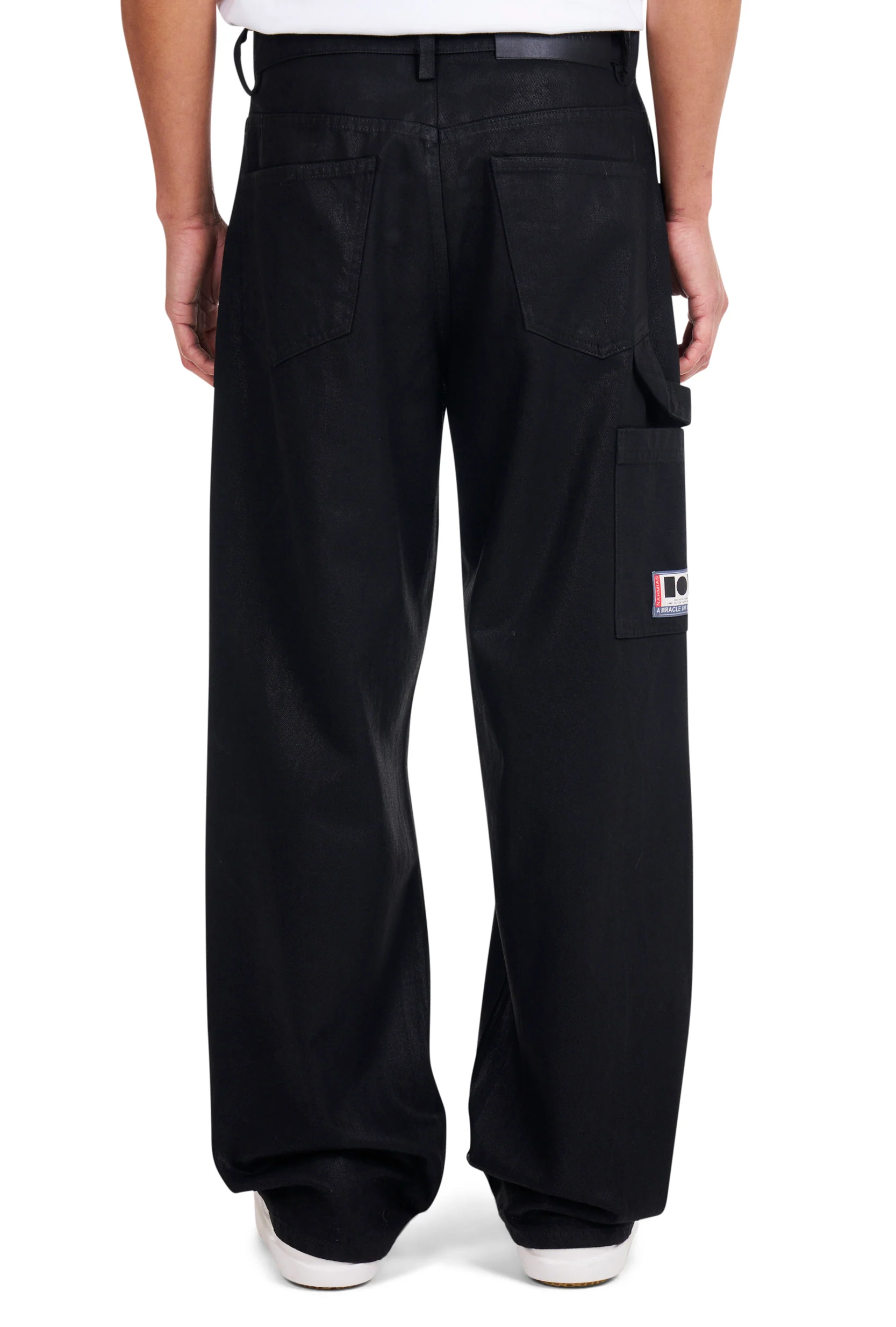 Waxed Denim Baggy Jeans - Image 3